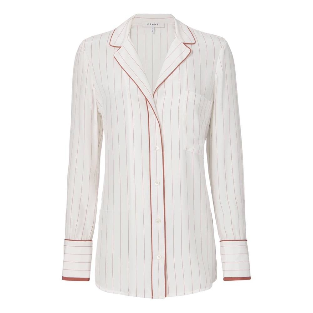 ✨ Like New Frame Silk Striped Blouse ✨